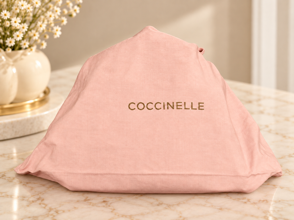 Coccinelle Talea Structured Leather Handbag – Coral Red